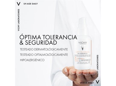 CREMA FACIAL VICHY HIDRATANTE CAPITAL SOLEIL UVAGE COLOR SPF 50+ 40 ML - 5