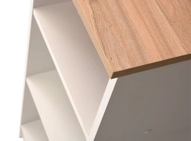 ESCRITORIO CIC 2 REPISAS BLANCO-OLMO ALPINO - 5