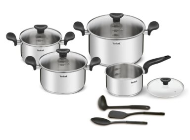 BATERÍA DE COCINA TEFAL PRIMARY PLATA 11 PIEZAS - 1