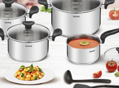 BATERÍA DE COCINA TEFAL PRIMARY PLATA 11 PIEZAS - 2