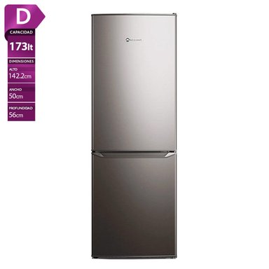 REFRIGERADOR BOTTOM FREEZER MADEMSA MED165 173L FRIO DIRECTO ACERO - 1