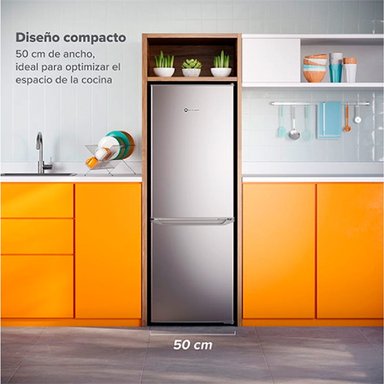 REFRIGERADOR BOTTOM FREEZER MADEMSA MED165 173L FRIO DIRECTO ACERO - 5