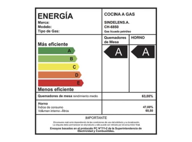 COCINA A GAS SINDELEN CH-6850RD 4 PLATOS NEGRO - 5