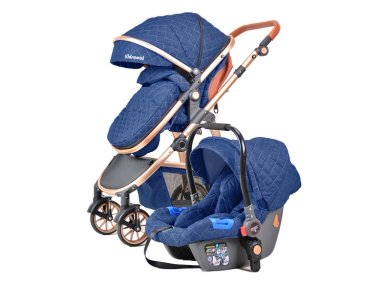 COCHE TRAVEL SYSTEM KIDSCOOL ELLEGANCE 3 EN 1 AZUL - 1