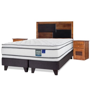 JUEGO DE DORMITORIO FLEX CAMA EUROPEA MAJESTIC MAJESTY BOX 2 PLAZAS + SET COLONIA - 2