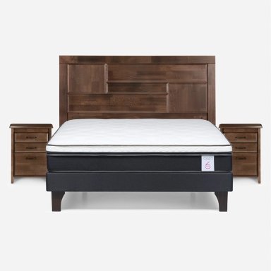 JUEGO DE DORMITORIO ROSEN CAMA EUROPEA NEW STYLE 6 BN 2 PLAZAS + SET DOLCE - 1