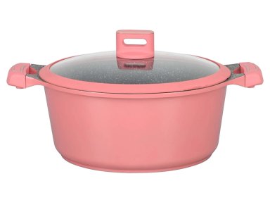 BATERÍA DE COCINA LOVEN RIBE ROSADO 7 PIEZAS - 2