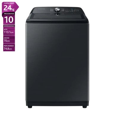 LAVADORA CARGA SUPERIOR SAMSUNG WA24A8370GV 24KG NEGRO - 1