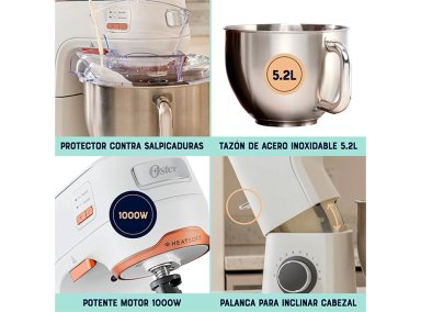 BATIDORA PLANETARIA OSTER® CON TECNOLOGÍA HEATSOFT™ FPSTSMPL4W - 8