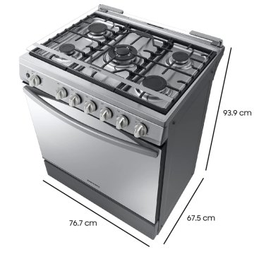 COCINA A GAS SAMSUNG NX52A7422CS 5 PLATOS GRIS - 3