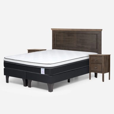 JUEGO DE DORMITORIO ROSEN CAMA EUROPEA NEW STYLE 6 BD 2 PLAZAS + SET ANNA - 2
