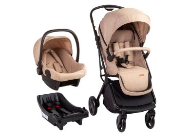 COCHE CUNA TRAVEL SYSTEM BEBE SWIFT 360 BEIGE BEBESIT - 1
