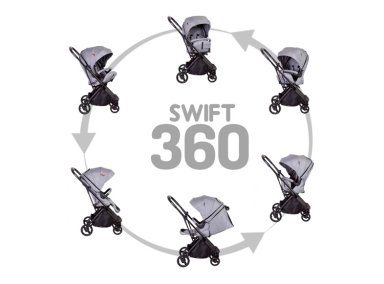 COCHE CUNA TRAVEL SYSTEM BEBE SWIFT 360 BEIGE BEBESIT - 6