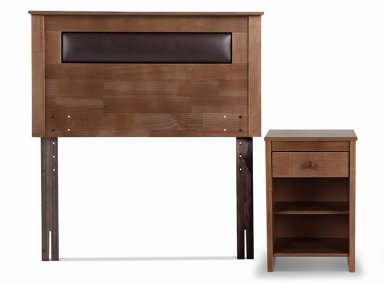 JUEGO DE DORMITORIO ROSEN CAMA DIVAN ERGO T 1.5 PLAZAS CAFÉ + SET FERRARA - 3