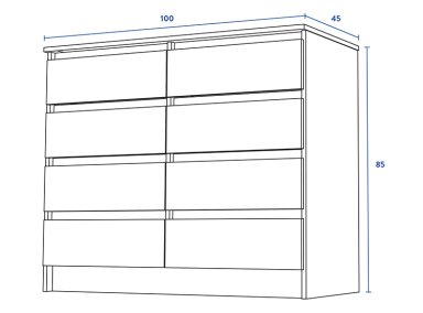 COMODA CIC AUSTRIA OLMO BLANCO 8C - 6