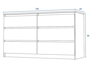 COMODA CIC NORDICA BLANCO 6C - 6
