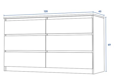 COMODA CIC NORDICA NOGAL 6C - 5