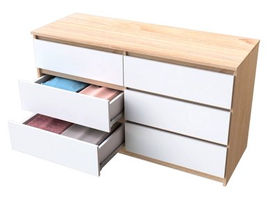COMODA CIC NORDICA OLMO BLANCO 6C - 3