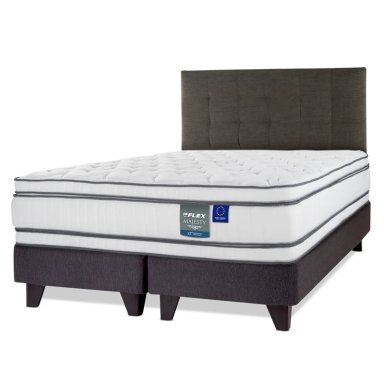 JUEGO DE DORMITORIO FLEX CAMA EUROPEA MAJESTY KING + RESPALDO DESIGN GRAFITO - 2
