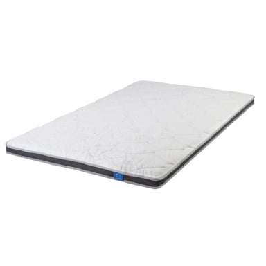 CUBRECOLCHON TOPPER FLEX 1 PLAZA BLANCO LISO SALUS - 1