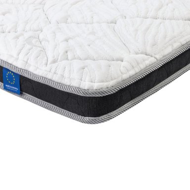CUBRECOLCHON TOPPER FLEX 2 PLAZAS BLANCO LISO SALUS BOX - 4