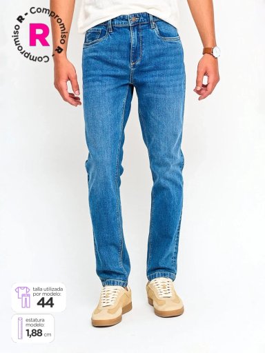 JEANS HOMBRE CACHAREL ALGODÓN RECTO - 1