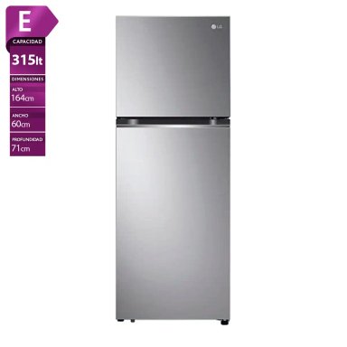 REFRIGERADOR TOP FREEZER LG VT32BPP 315L NO FROST PLATA - 1