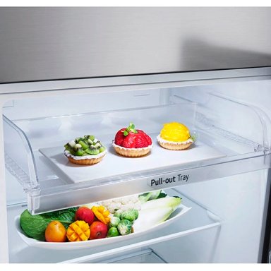 REFRIGERADOR TOP FREEZER LG VT32BPP 315L NO FROST PLATA - 7