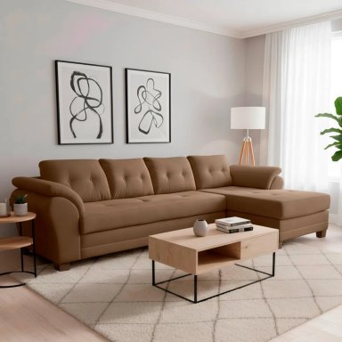 SOFÁ SECCIONAL LIVING FACTORY BOSTON DERECHO 5 CUERPOS FELPA - 1