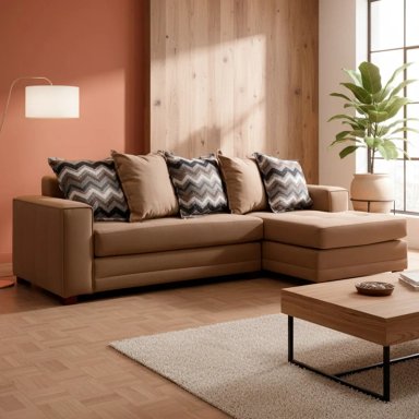 SOFÁ SECCIONAL LIVING FACTORY MILLAN DERECHO 4 CUERPOS FELPA - 1