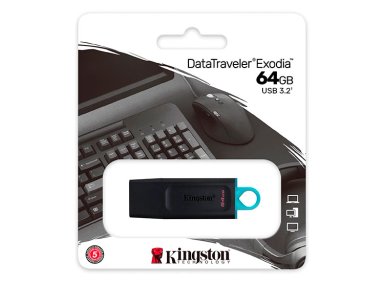 PENDRIVE KINGSTON 64GB EXODIA 3.2 - 1