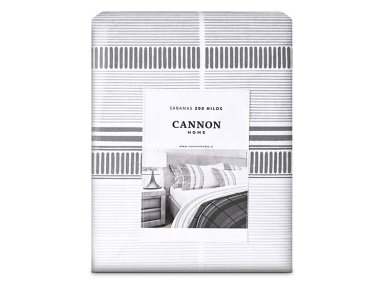 JUEGO DE SÁBANAS CANNON EXPRESS 2 PLAZAS 200 HILOS GRIS ESTAMPADO - 4