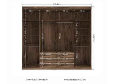 CLOSET ALTAVISION MASTER DEMOLICION 8 PUERTAS 6 CAJONES CAFÉ - 3