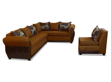 SOFA SECCIONAL DERECHO ELEGANT DETAIL GIRONA TELA PU 7C - 1