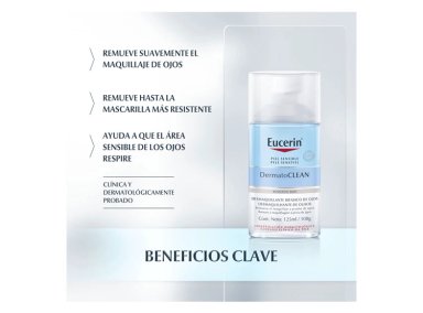DESMAQUILLANTE BIFÁSICO DE OJOS EUCERIN DERMATOCLEAN 125 ML - 2