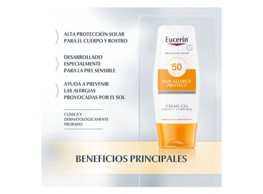PROTECTOR SOLAR CORPORAL EUCERIN CREMA GEL ALERGIAS SPF 50 150 ML - 3