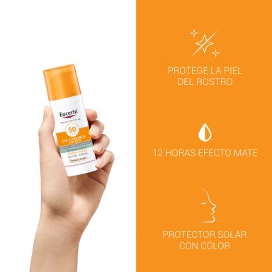 PROTECTOR SOLAR FACIAL EUCERIN SUN OIL CONTROL TINTED TONO LIGHT SPF 50+ 50 ML - 3
