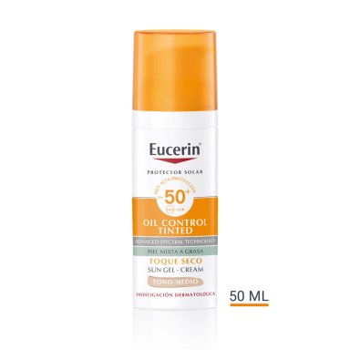 PROTECTOR SOLAR FACIAL EUCERIN SUN OIL CONTROL TINTED TONO MEDIUM SPF 50+ 50 ML - 2