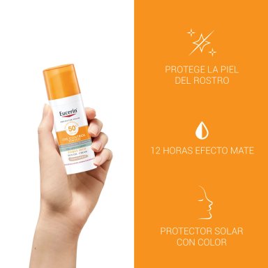 PROTECTOR SOLAR FACIAL EUCERIN SUN OIL CONTROL TINTED TONO MEDIUM SPF 50+ 50 ML - 3