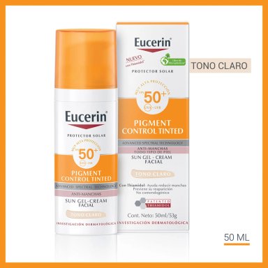 PROTECTOR SOLAR FACIAL EUCERIN SUN PIGMENT CONTROL TINTED TONO CLARO SPF 50+ 50 ML - 2