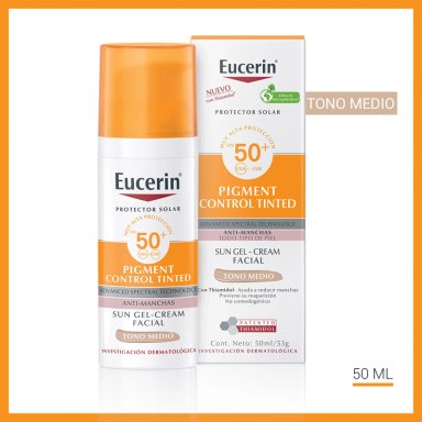 PROTECTOR SOLAR FACIAL EUCERIN SUN PIGMENT CONTROL TINTED TONO MEDIO SPF 50+ 50 ML - 2