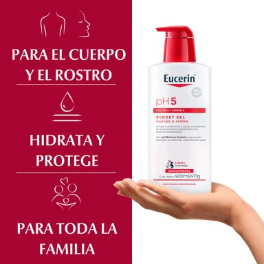 LIMPIADOR CORPORAL EUCERIN GEL PH5 SYNDET BOMBA 400 ML - 4
