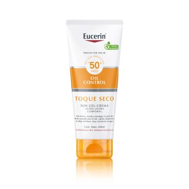 PROTECTOR SOLAR CORPORAL EUCERIN SUN CREAM TOQUE SECO SPF 50 200 ML - 1