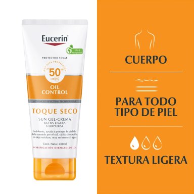 PROTECTOR SOLAR CORPORAL EUCERIN SUN CREAM TOQUE SECO SPF 50 200 ML - 4