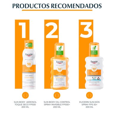 PROTECTOR SOLAR CORPORAL EUCERIN SUN CREAM TOQUE SECO SPF 50 200 ML - 7