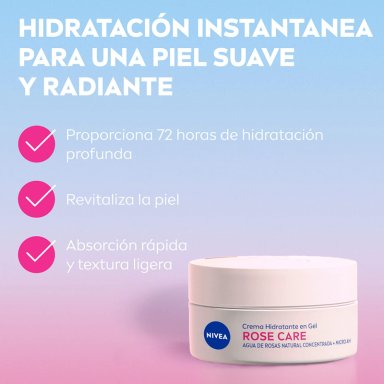 CREMA FACIAL NIVEA GEL HIDRATANTE ROSE CARE 50 ML - 3