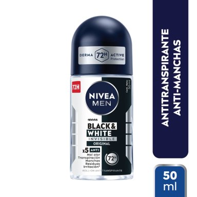 DESODORANTE NIVEA MEN INVISIBLE BLACK & WHITE ROLL ON 50 ML - 2