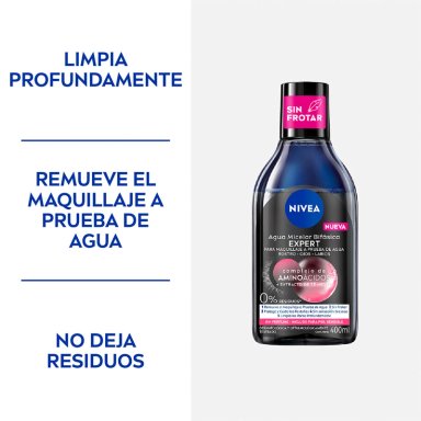 LIMPIADOR FACIAL NIVEA LOCION MICELAR EXPERT WATERPROOF MAKE UP REMOVER 400 ML - 3