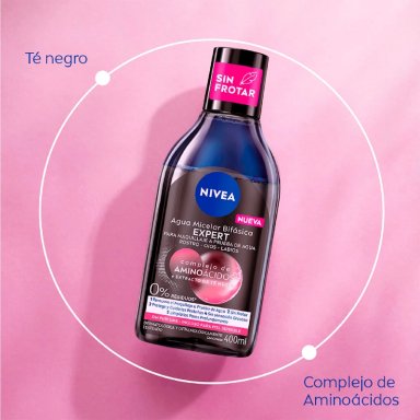 LIMPIADOR FACIAL NIVEA LOCION MICELAR EXPERT WATERPROOF MAKE UP REMOVER 400 ML - 5