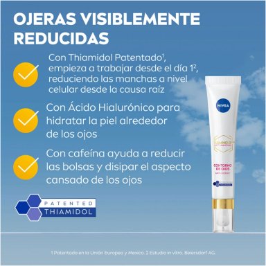 CONTORNO DE OJOS NIVEA ANTIOJERAS CELLULAR LUMINOUS 15 ML - 3